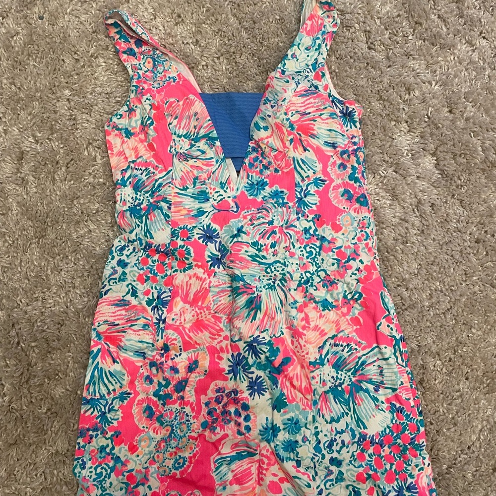 Lilly Pulitzer Pink and Blue Floral Dress